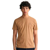 GANT Men's Reg Shield SS T-Shirt, Warm Khaki, M